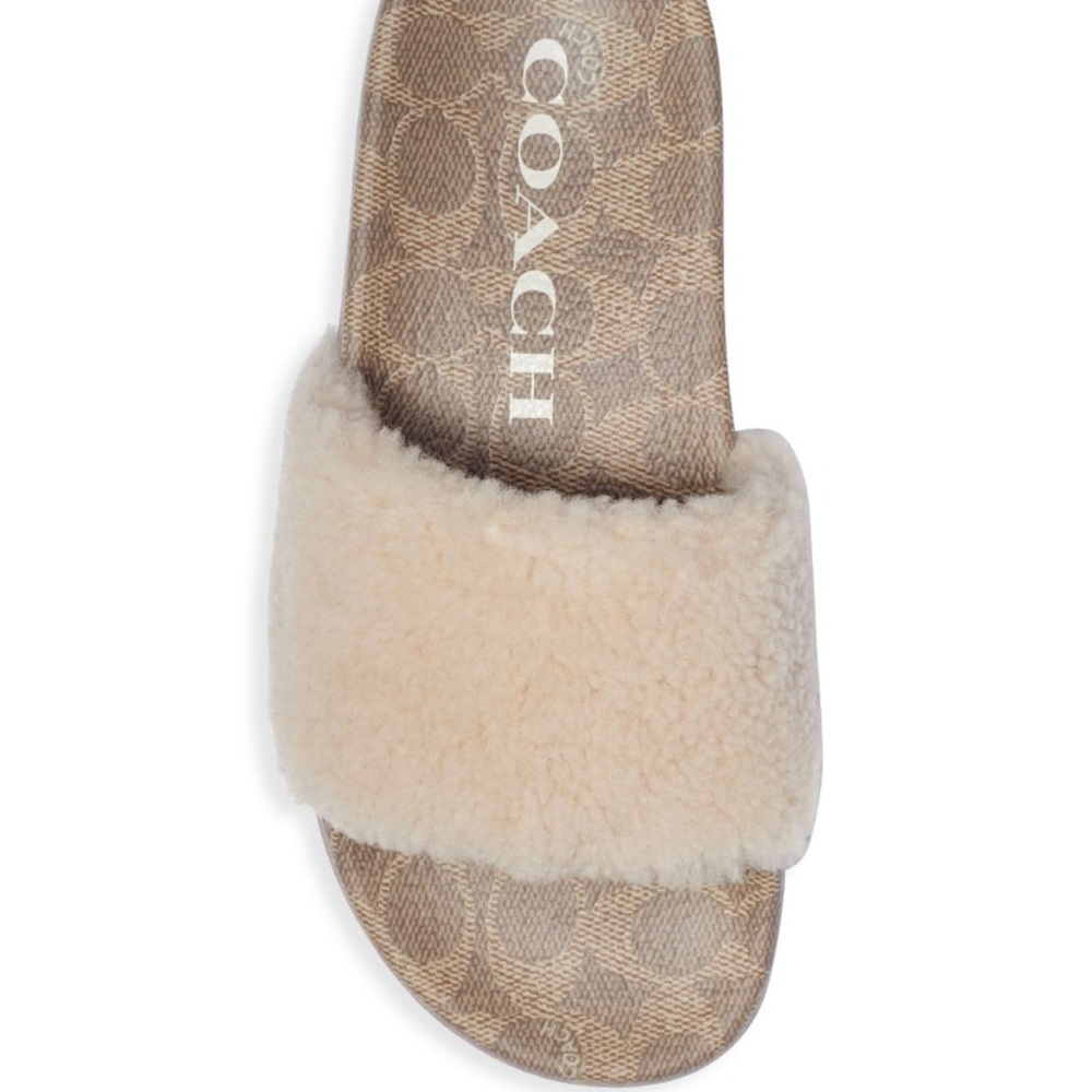Coach ULLA Shearling slides